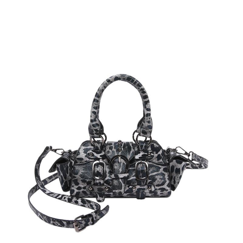 

Обязательно для Spice Girls! Сумка с леопардовым принтом, супер-стиль осени 2000 года, сумка через плечо на одно плечо, супер-индивидуальность. чёрный