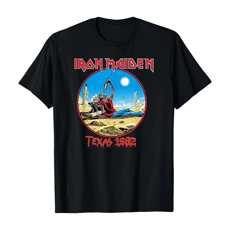 

2025 Iron Maiden Iron Maiden Band Rock Punk Loose American Vintage Direct Injection Short Sleeve T-Shirt Comfortable Breathable 4XL