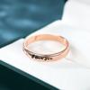 Romantico ti amo lettera Anelli di promessa per le donne Anello nuziale di lusso in oro rosa regalo di gioielli da sposa