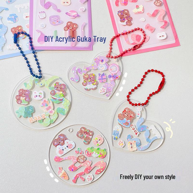Korean Style Cartoon Laser Stickers for Journaling - Waterproof DIY Decoration