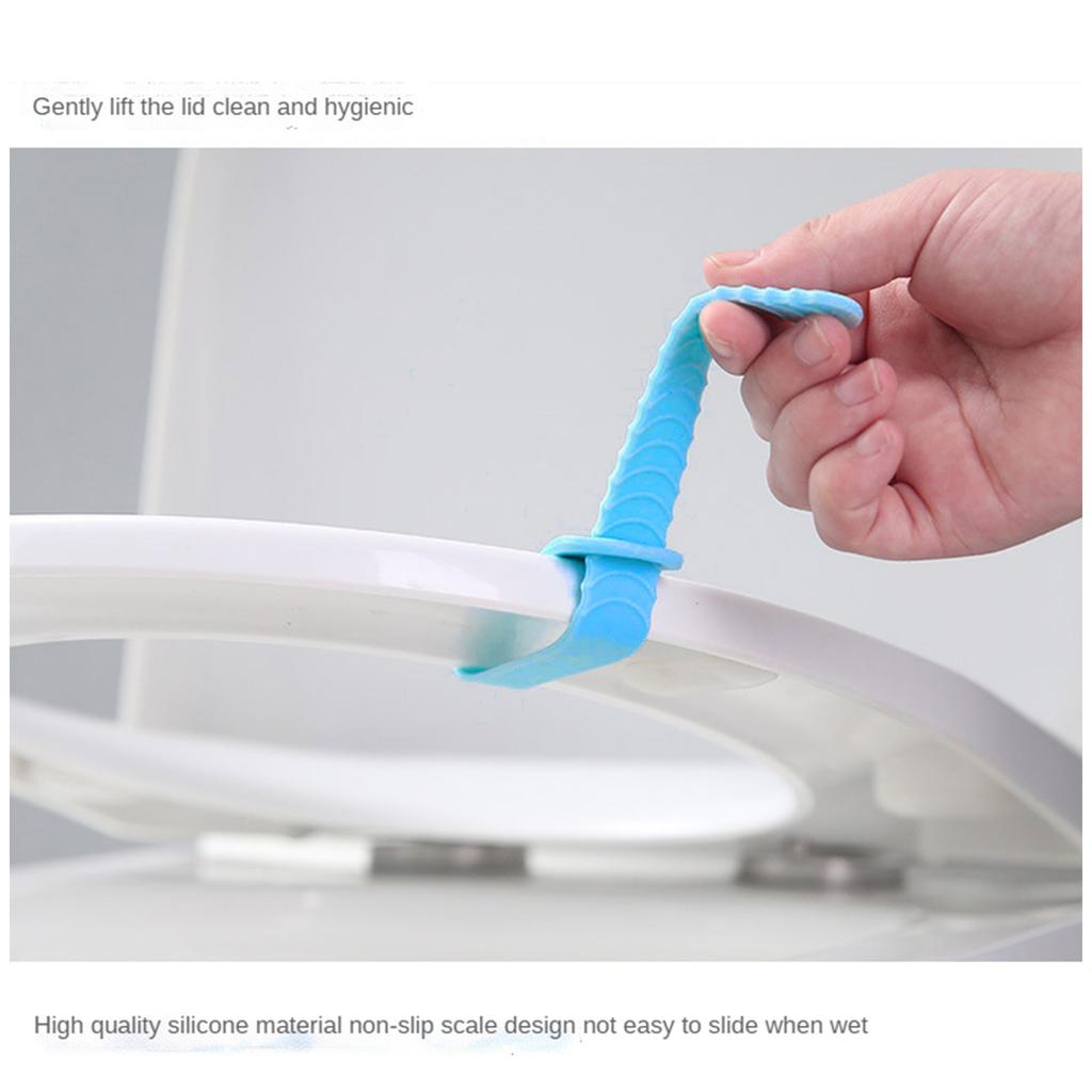 Universal Toilet Bowl for Seat Silicone Raise Lifter Avoid Touching Toilet for Seat Pad Handle Clean & Convenient Non-st
