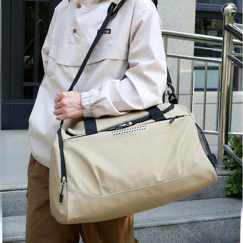 High Quality Oxford Anti-scratch Wear-resistant Travel Bags Simple Solid Color Sports Yoga Fitness Bag Large Capacity Outdoor Oblique Span Touring Bag