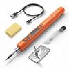 Portable Digital Soldering Iron Kit 5V/15W USB Fast Heating 180-450°C Adjustable Temp with Tips for Circuit Repair