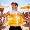 Tragbare Transparente Bierjacke Tragbare Bier trink Jacke Nachfüllbare Getränkejacke Strand