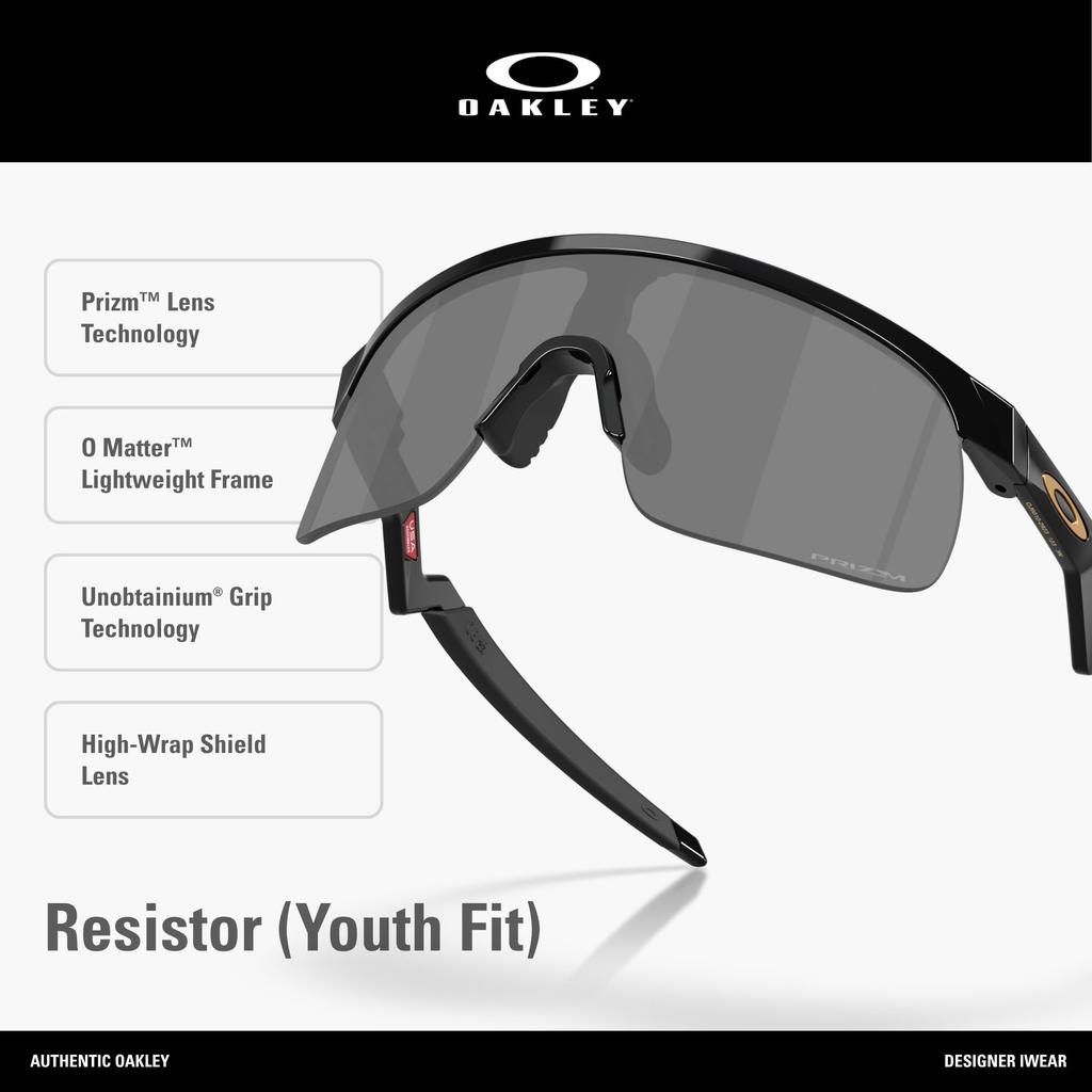 Oakley Sunglasses RESISTOR BLACK PRIZM BLACK YOUTH SUN 0OJ9010 90102923 Polarized [Oakley]