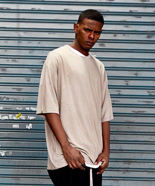 Smith Armor Layered Oversized Fit T-Shirt_Beige Beige/Medium