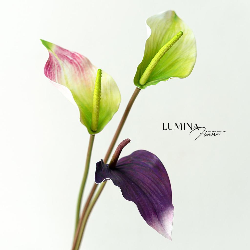 High-End Lumina Anthurium & Calla Lily Artificial Flowers for Home Decor
