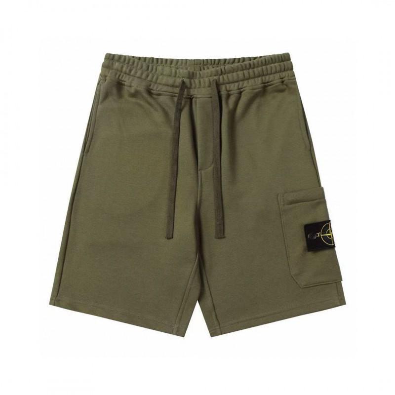 Stone Island Solid Color Sports Shorts Drawstring Casual Pants Men Streetwear