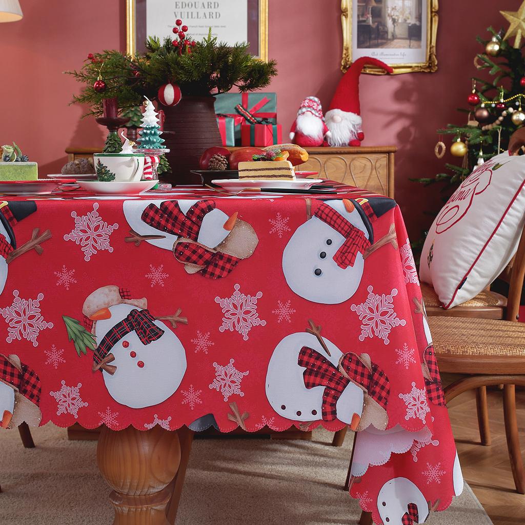 New Christmas Table Cloth Printed Rectangular Home Living Room Table Cloth Festive Party Atmosphere Beautification Decoration