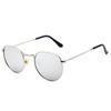New Ladies Sunglasses Retro Round Frame Sunglasses Colorful Reflective Men Driving Fishing Sunglasses.