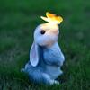 Resin Ornaments Cute Rabbit Decoration Solar Garden Lights Outdoor Garden Animals Creative Cartoon Crafts