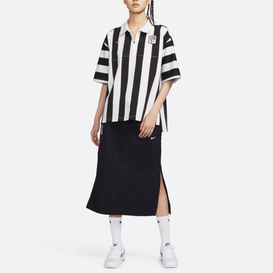 Nike High Waist Slit Lightweight Soft Casual Long Skirt Women bottoms Black FQ0702-010