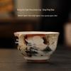 Li Bai Qingping Beige Ceramic Tea Cup Set - Ru Kiln Gongfu Tasting Bowls