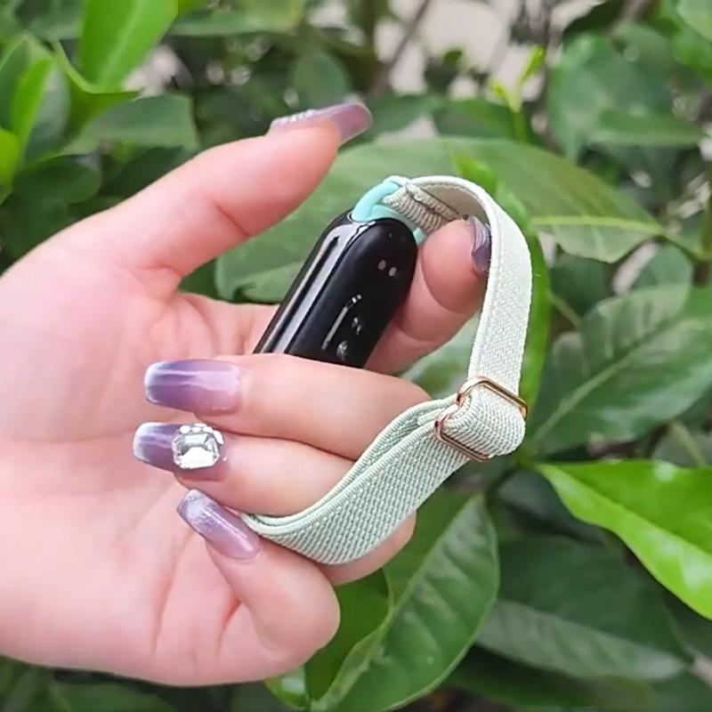 Braided Strap for Xiaomi Mi Band 8 Elastic Nylon Solo Loop Adjustable Watchbands Replacement Correa Bracelet for Miband 10/9/8