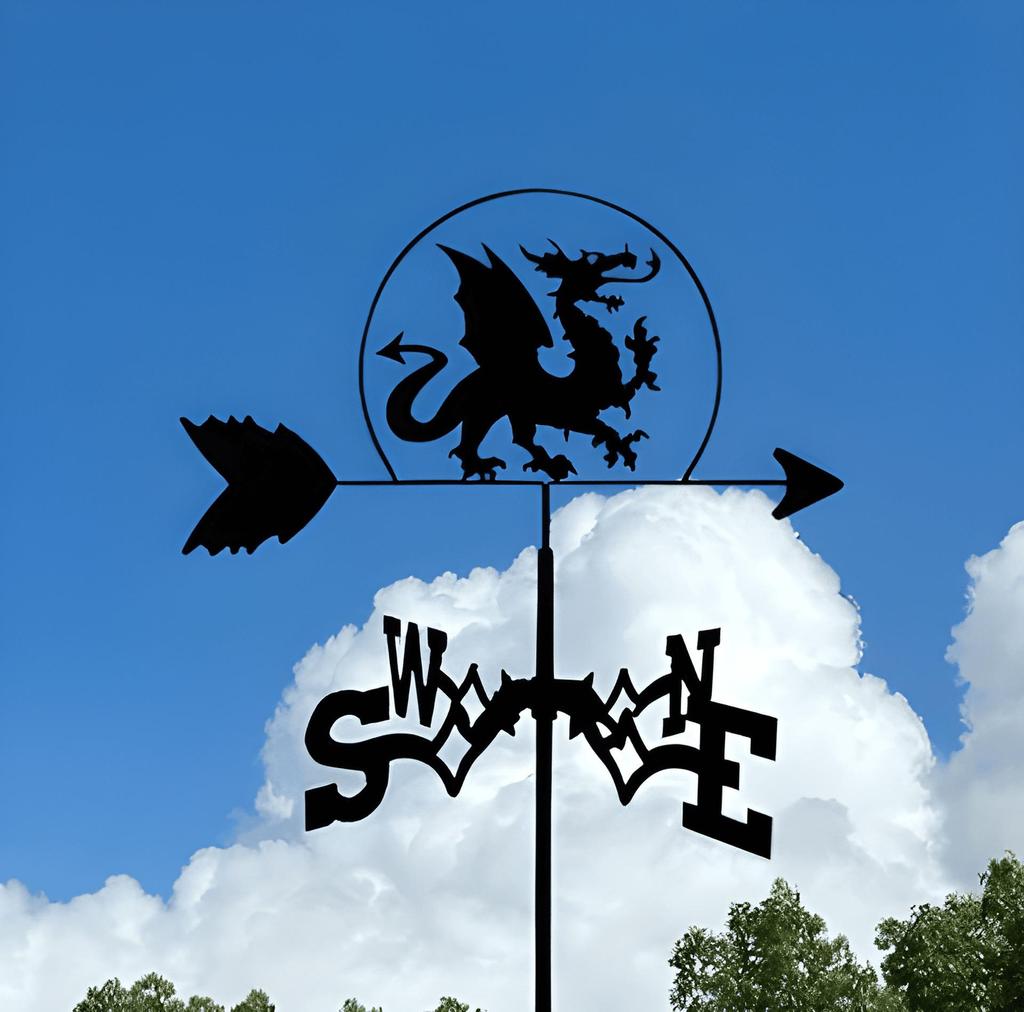 Decorative Iron Weather Vane - Outdoor Metal Roof Ornament