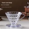 Clear Plastic Pour-Over Coffee Filter Conical Drip Pot