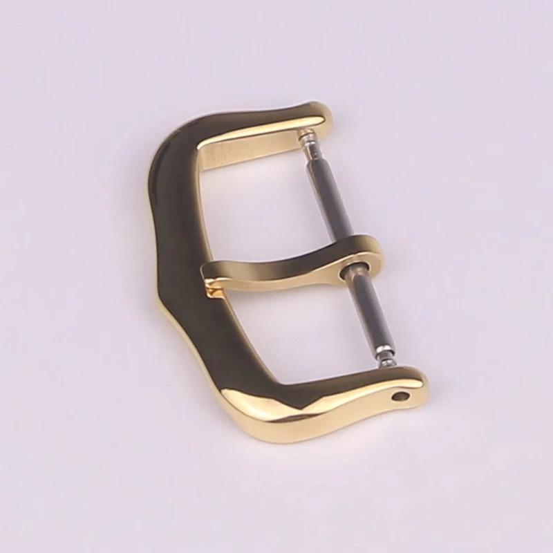 XIANERSHANG Top C-artier Belt Buckle 316L Polishing Stainless Steel Pin Buckle 12MM 14MM 16MM 18MM Gold Clasp Watch Accessories