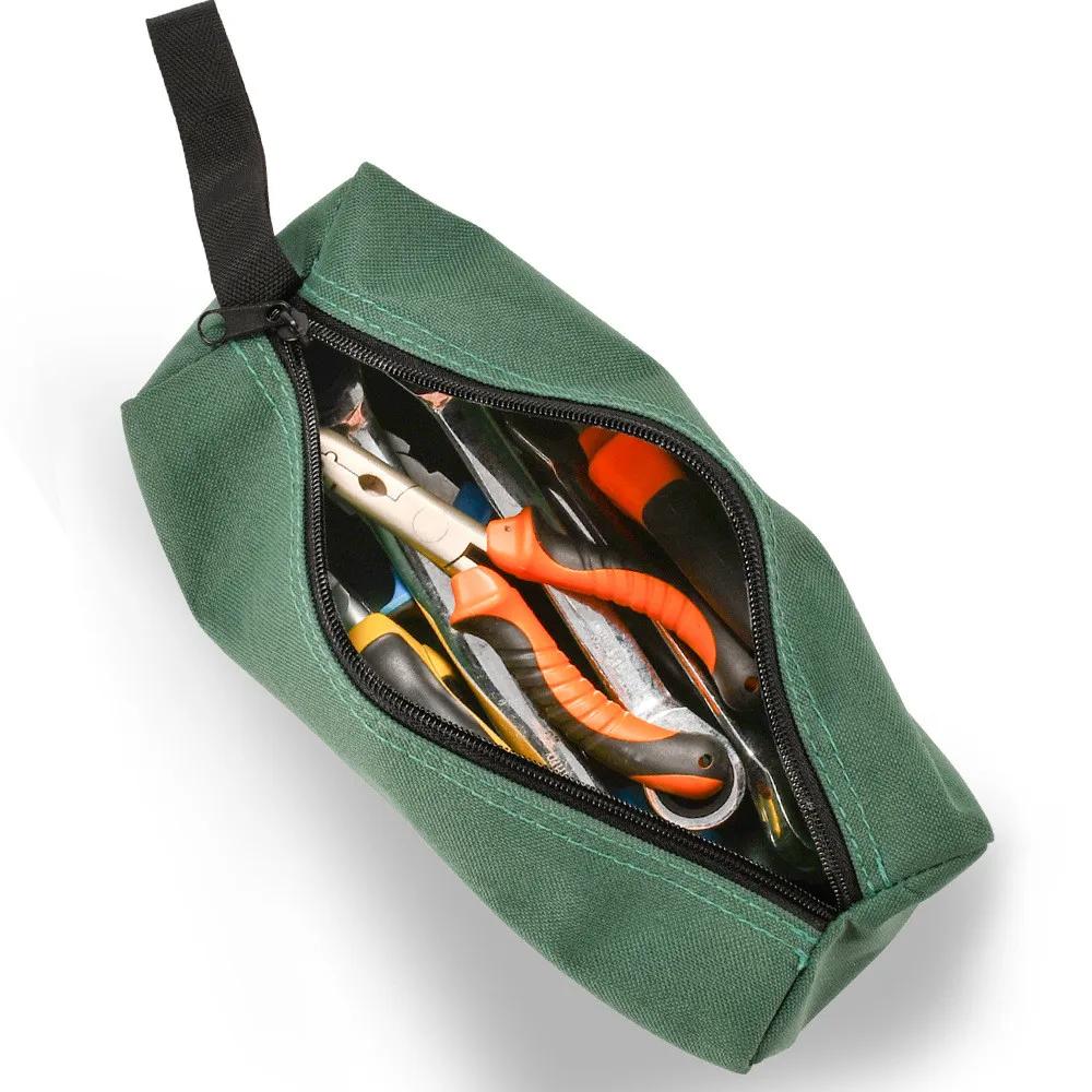 6pcs Hand Tool Bag Thick Canvas For Small Tools Screwdriver Wrench Tweezers Drill Bit Organizer Bag Waterproof Zipper Pouch
