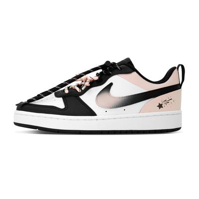Court Borough Skateboard Shoes Women's Low Top Black/Pink/White BQ5448-115(Team84-)
