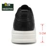 Men's Lightweight Cow Leather Elevator Shoes 5cm Hidden Lifts or Flat Sole Breathable Casual Sneakers for Daily Wear Comfortable