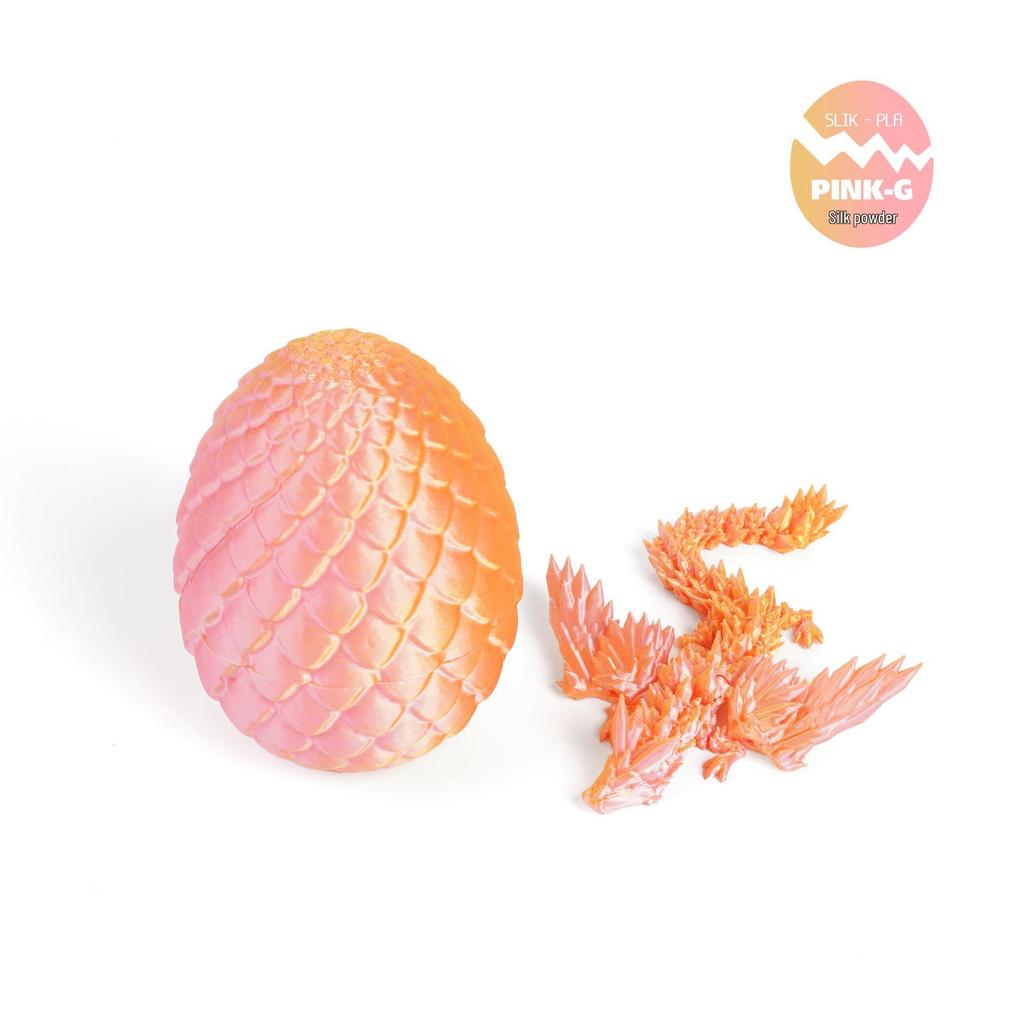 3D Printed Chinese Dragon Egg and Wings Set - Creative Ornament Figurine Gift