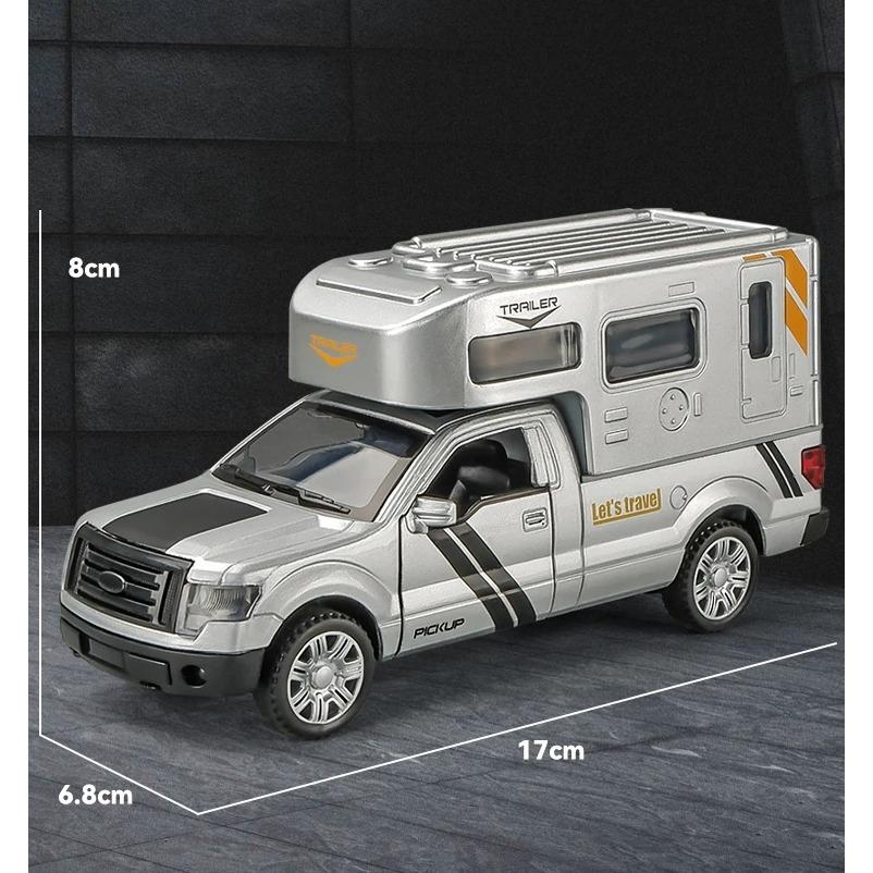 1/32 Ford F150 RV Pickup Truck Alloy Die Cast Toy Car Model Sound and Light Children's Toy Collectibles Birthday Gift