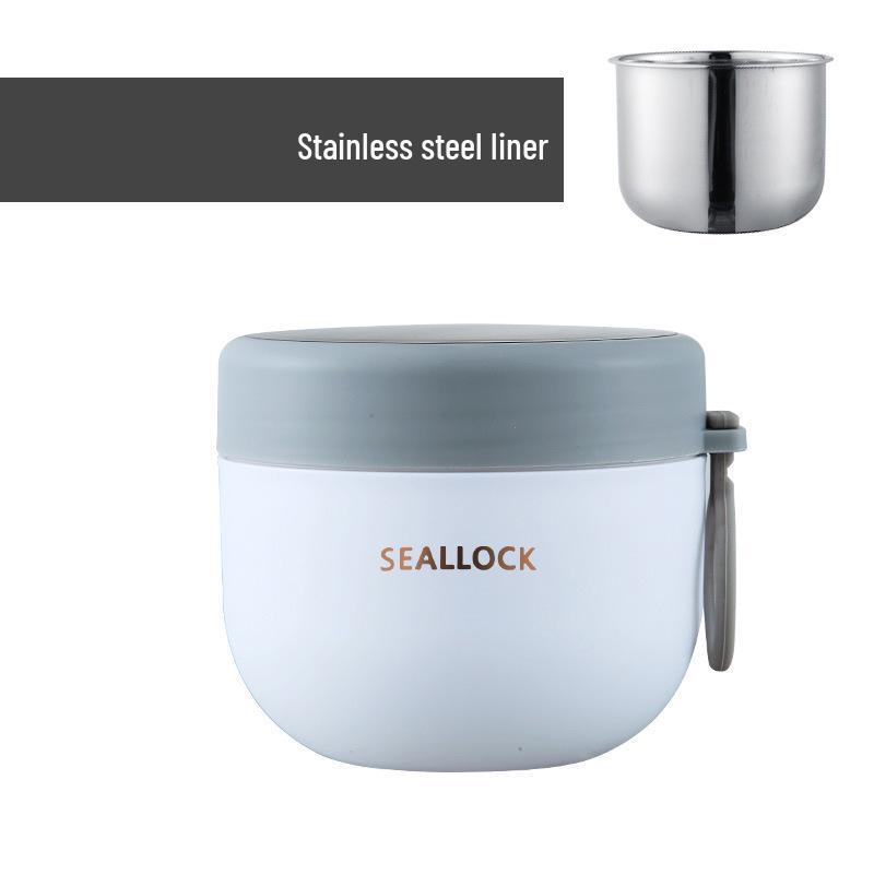 304 Edelstahl Isolierte Haferflocken- & Joghurt-Schüssel - Tragbarer Frischhalte-Lunch-Behälter