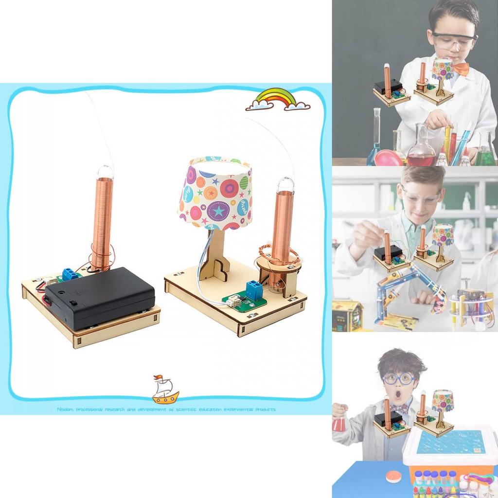 Wireless Power Transmission Diy Science Experiment Kit Customizable Wood Material