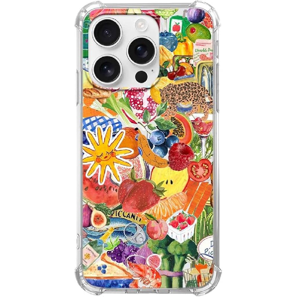 Vintage Celestial Sun Moon Star Pattern Collage Phone Case for iPhone 16 Pro, Aesthetic Space Planet Star Case for Teens Women Men for iPhone 16 Pro,
