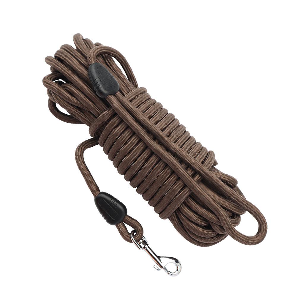 

5M/10M/15M Long Style Big Dog Leash Tracking Round Rope Outdoor Walk Training Pet Lead Leashes For Medium Large Dogs 5 Meters кофейный
