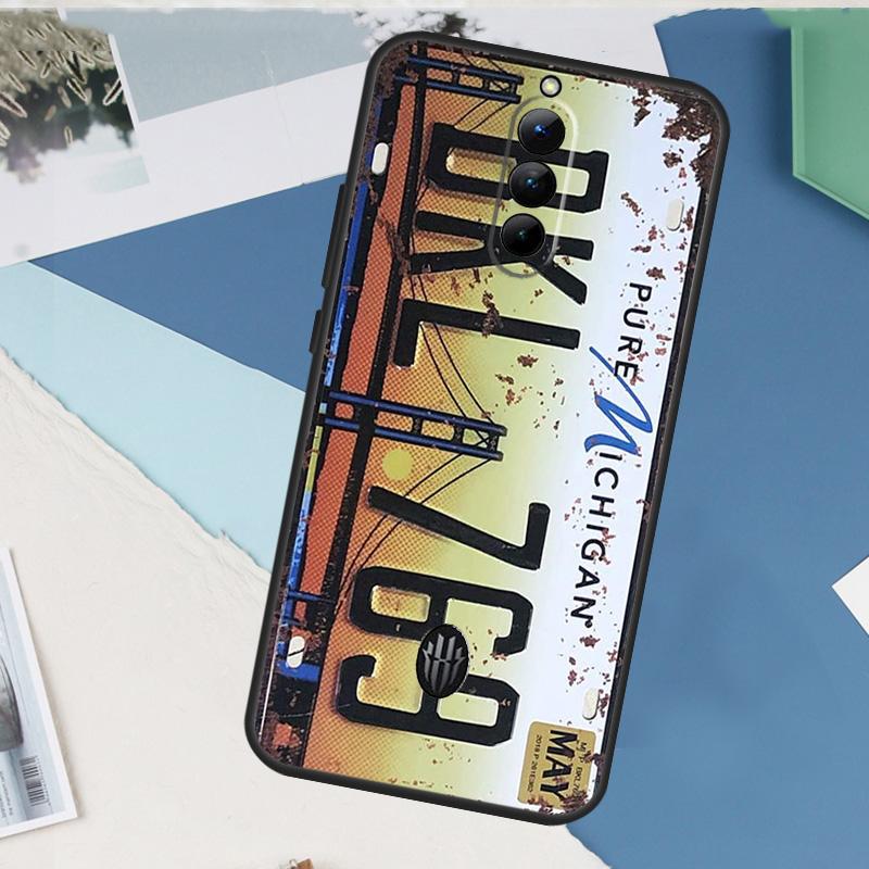 Retro Funny License Plate Case For ZTE Nubia Red Magic 10 9 8 8S 9S 10S 11 Pro Plus 6 7 6S 7S Pro 5G 6R 10 Air Cover