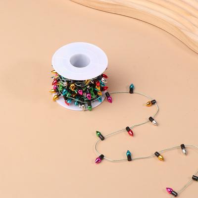5M/Roll Christmas Garland Colorful Bulbs String Xmas Tree Year Gift Diy Dollhouse Ornaments Party Supplies Not Led