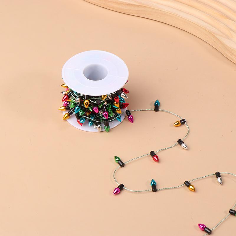 5M/Roll Christmas Garland Colorful Bulbs String Xmas Tree New Year Gift Diy Dollhouse Ornaments Party Supplies Not Led