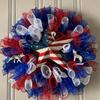 4th of July Wooden Wall Mount Door Sign - Patriotic Star Flag Decor with Independence Day Theme - Ideal for Memorial Day and Sum