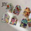 Metal Cabinet Magnets Vintage House Refrigerator Magnet, Colorful Fairy Tale Town Kitchen Fridge Decoration Magnetic Accessories Home Office