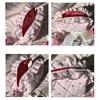 With Zipper Floral Cosmetic Bag Cherry Printed Toiletry Organizer Ruffle Makeup Bag  Travel