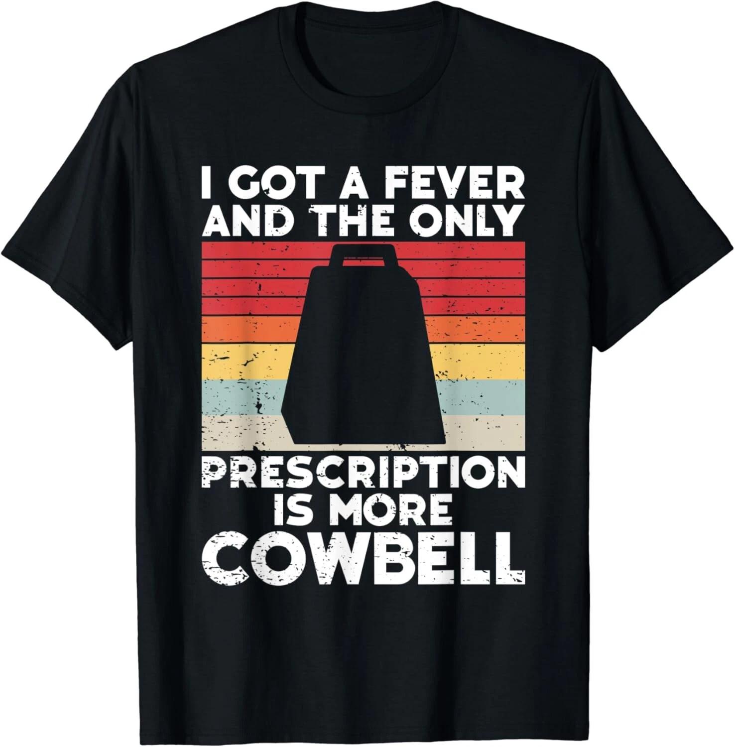 

Cow Bell More Cowbell Vintage Funny Drummer Cowbell Funny Unisex T-Shirt M