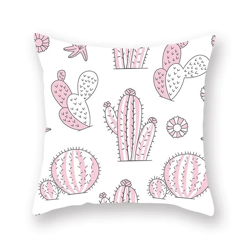 Flower Cushion Cover Pineapple Floral Pillow case Decorative for Sofa Car Seat Living Room Home Decor Soft Summer Covers 45x45cm