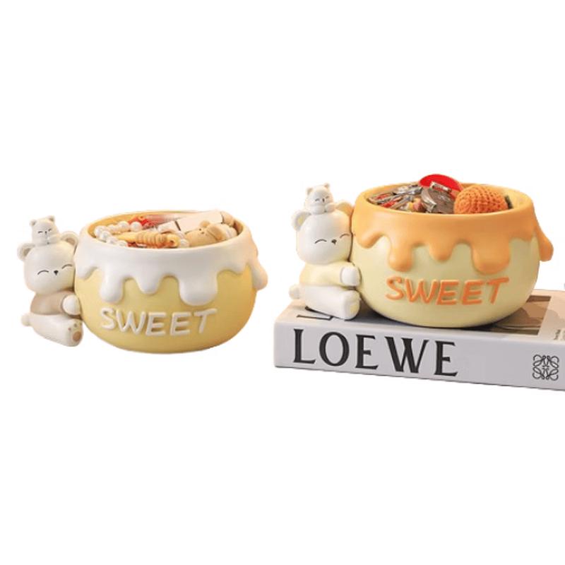

Mother & Child Bear Honey Pot Resin Decor
