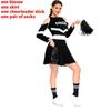 Bohemian Cheerleader Costume Set With Cotton Blend Fabric For Cosplay And Costume Parties