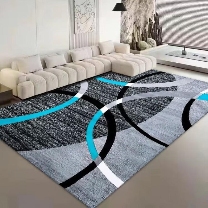 Nordic Luxury Flannel Carpets for Living Room Soft Rugs for Bedroom Bedside Rug Large Area Geometry Cloakroom Non-slip Floor Mat