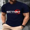 חולצת טי גרפית לגברים Cyberdyne Systems Skynet, חולצת כותנה רכה מנדפת לחות, לבוש קז'ואל רשמי לכל עונה