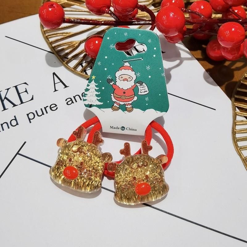 

2pcs/set 2026 New Christmas Hair Accessories Girls Festive Santa Claus Hair Ties Cute Red HairPin Kid Holiday Party Hairpins