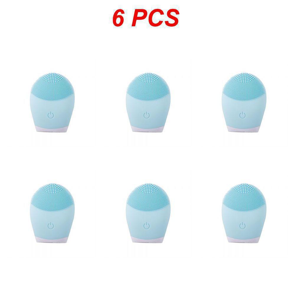 1~8KS Elektrický čistič na obličej Silikonový čisticí kartáček na obličej Pore Hluboké černé tečky Mycí make-up Odstraňovač pěny Sonický
