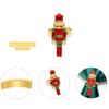 Festival Alloy Napkin Holders Christmas Soldier Design 6Pcs Durable Kitchen Table Setting Essential