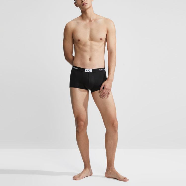 Calvin Klein Ck96 Series Small Square Logo Letter Embroidery Print Boxer Shorts Men Underwear Black NB3406-006