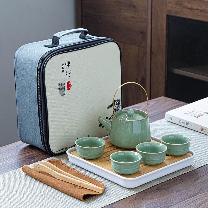 Jianglai Portable Ceramic Travel Kung Fu Tea Set