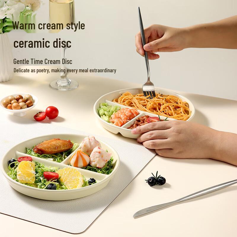 Piatto piano diviso in ceramica