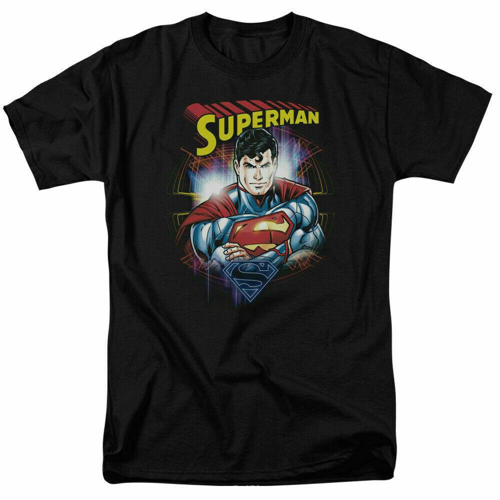 26 Superman Glam T Shirt Licensed Comic Book Movie Tee Black Unisex T-Shirt M