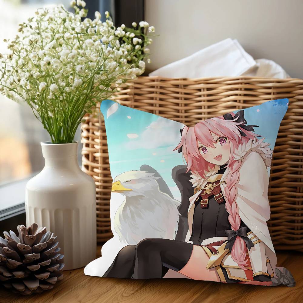 Anime Fate Apocrypha Astolfo Pillow Gifts Home Office Furnishings Bedroom Sofa Car Cushion Cover Case 45x45cm